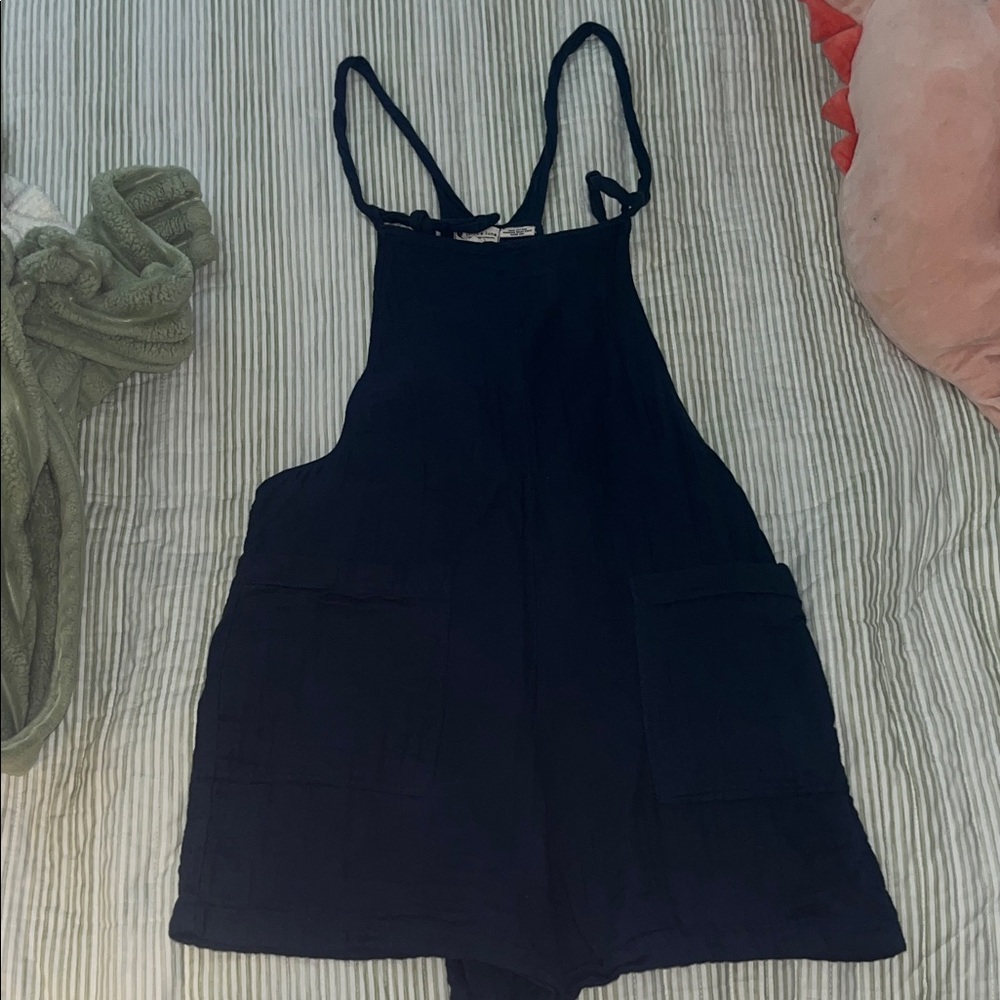 Navy Blue Romper with Pockets